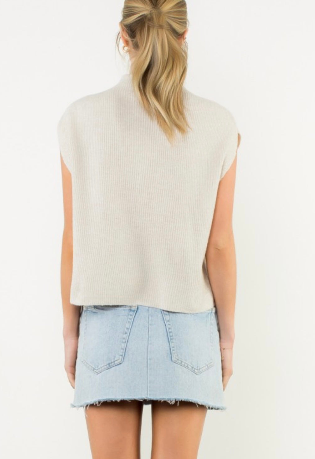 BRONWYN MOCK NECK- CREAM