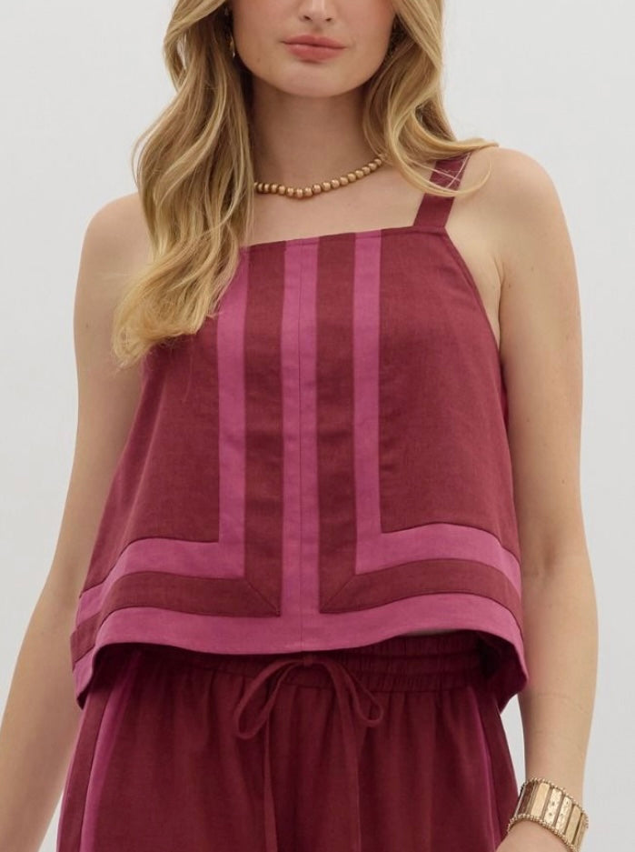 MAISIE TOP- MAROON