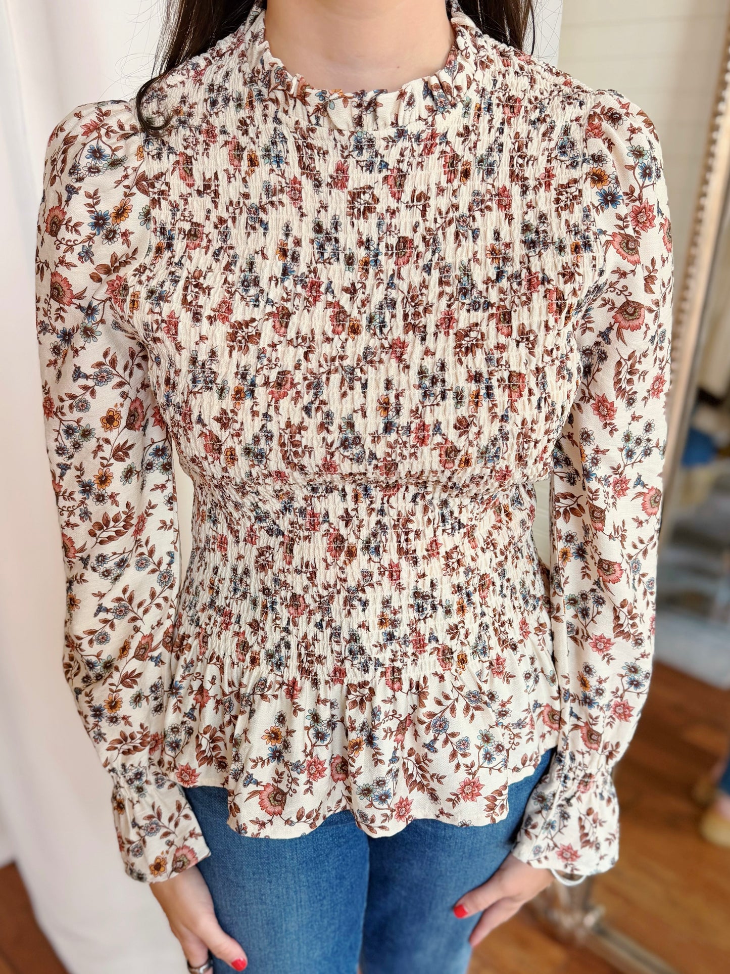 SIMS SMOCKED TOP