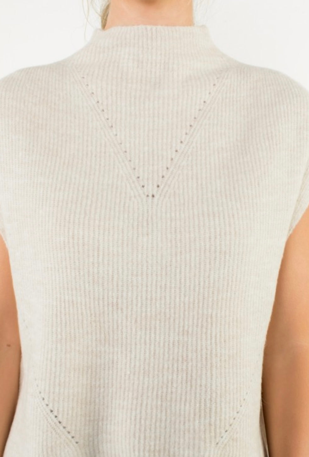 BRONWYN MOCK NECK- CREAM