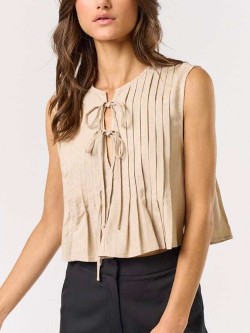 RILEY TOP- TAUPE