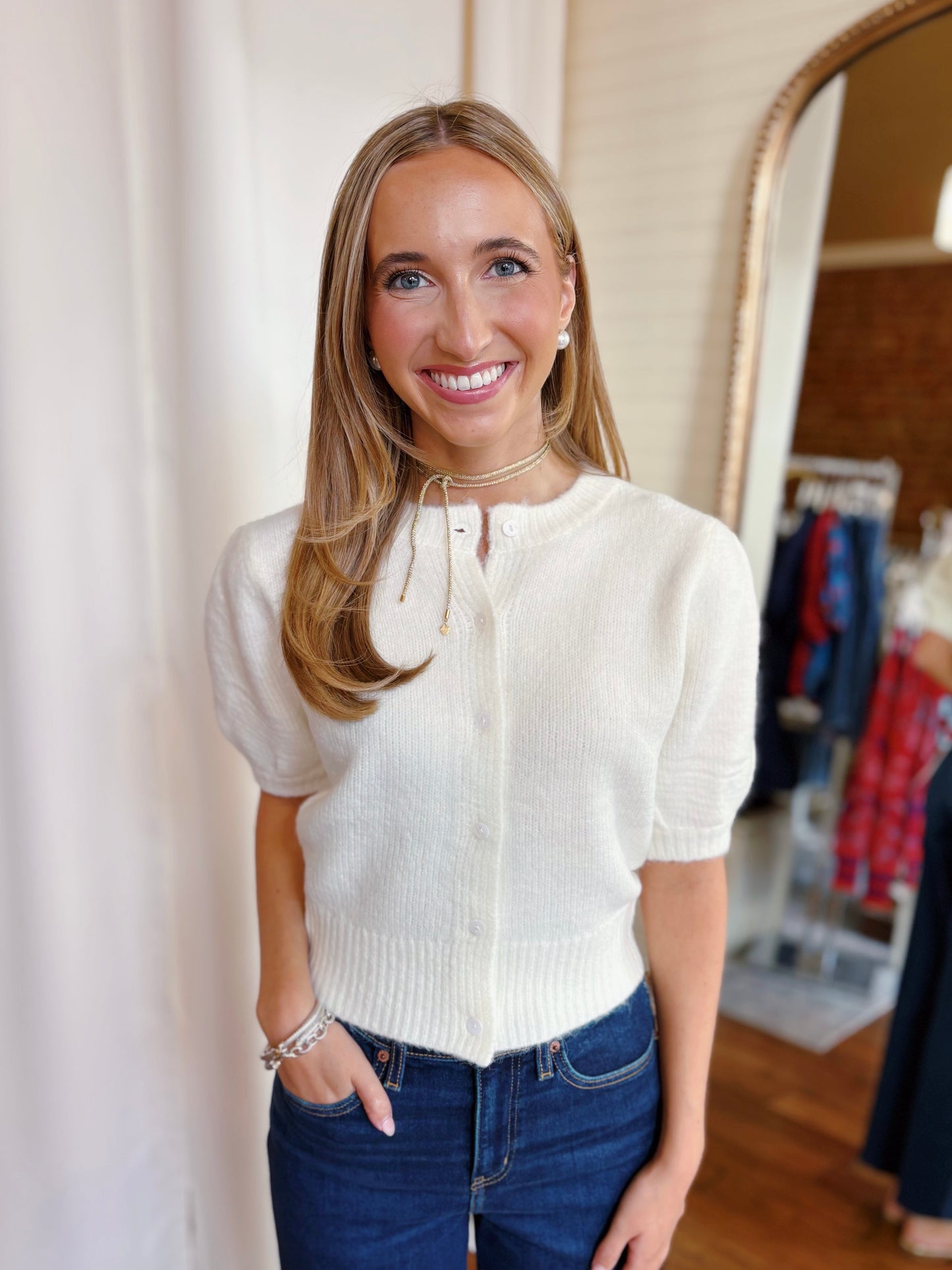 AUDRA SWEATER TOP- OFF WHITE