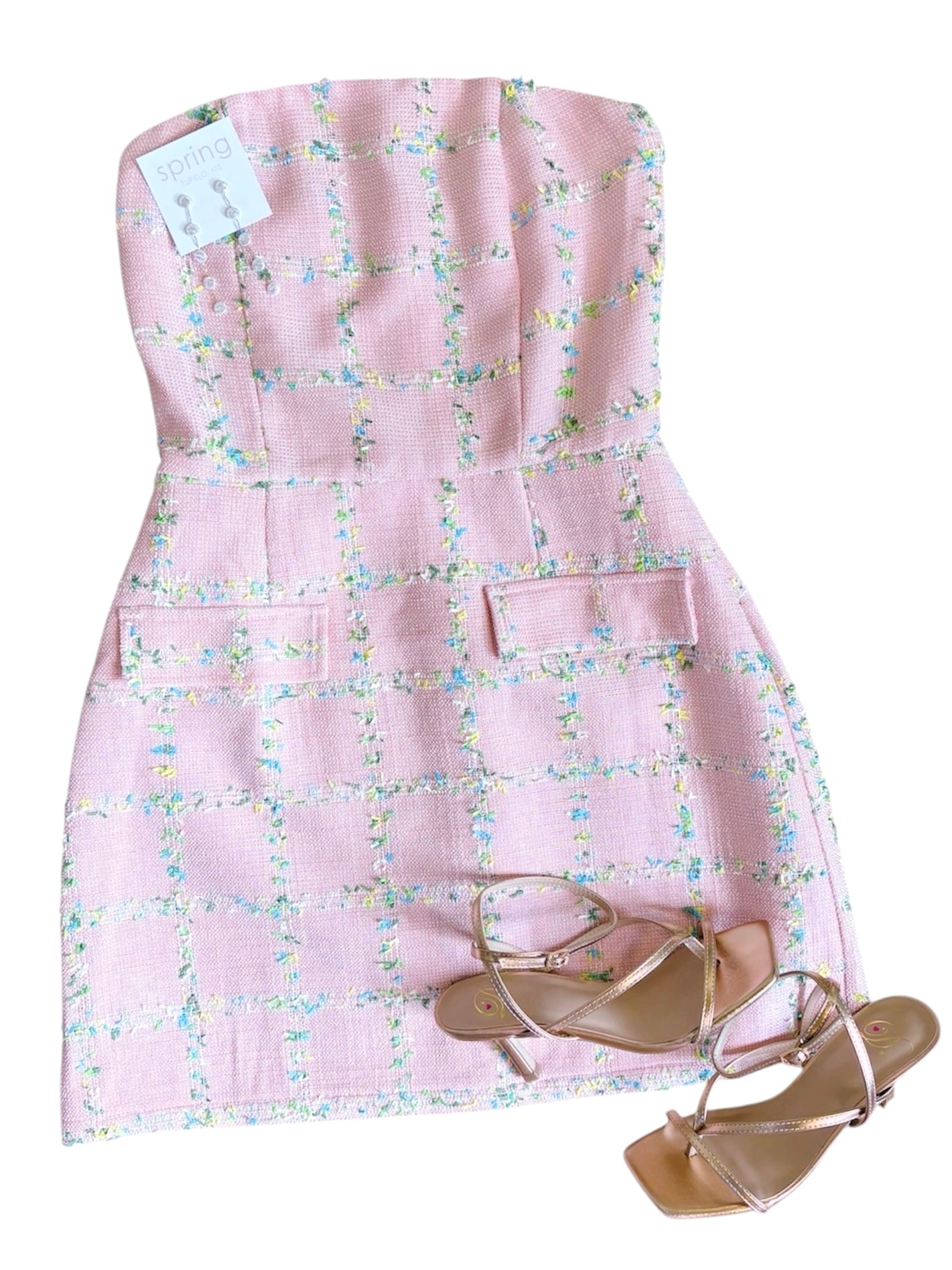 LIBBY MINI DRESS- BLUSH PINK