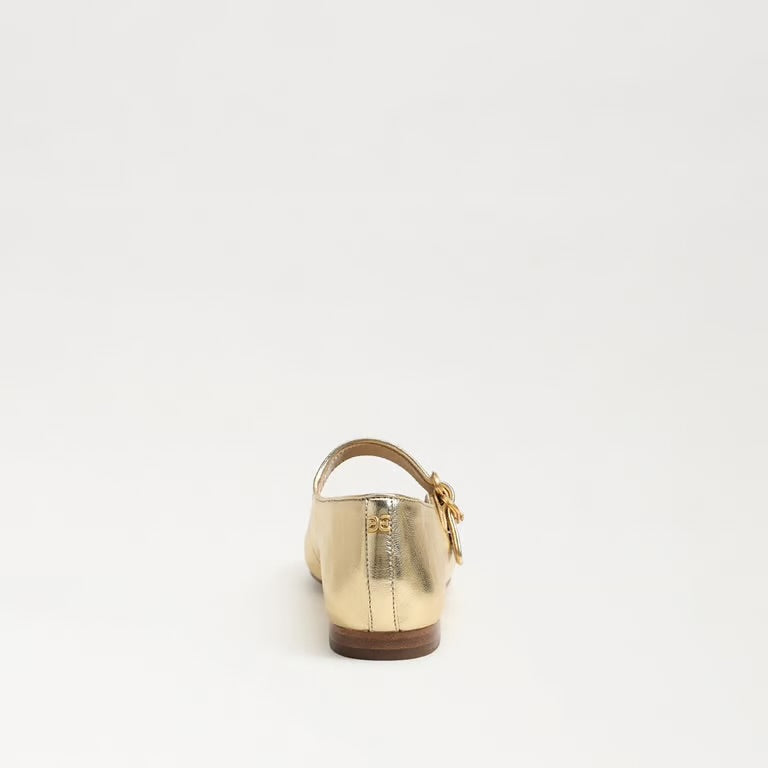 SAM EDELMAN MICHAELA MARY JANE FLATS- GOLD LEAF