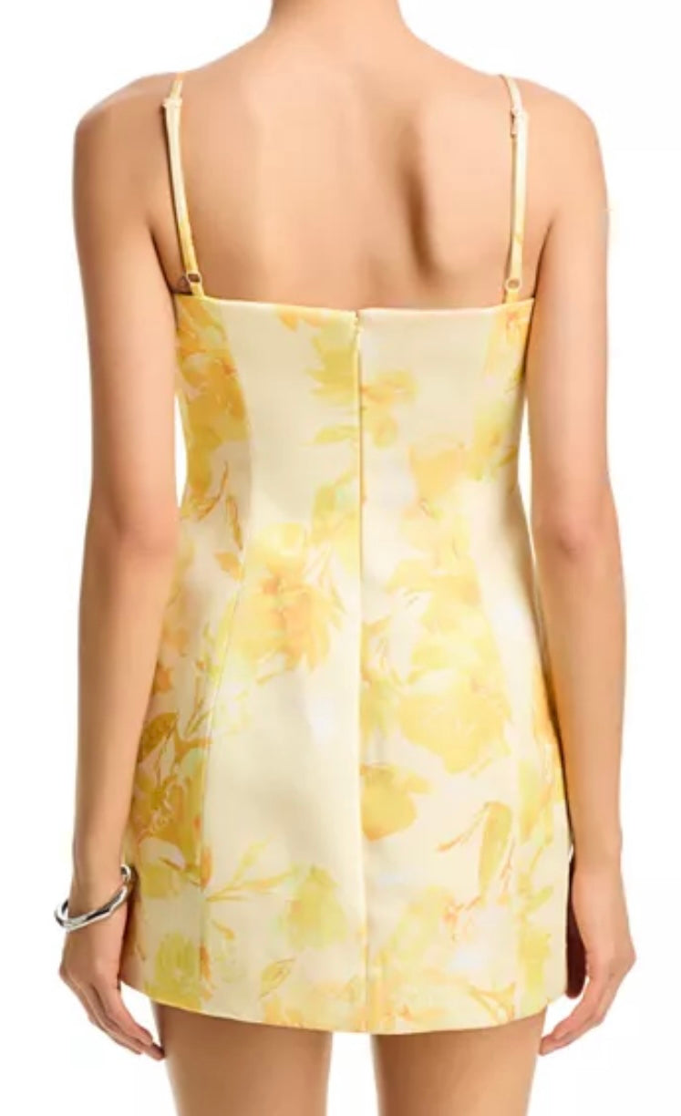 FRENCH CONNECTION YORK FLEUR DRESS- DAISY YELLOW