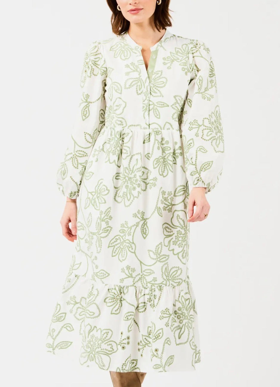 RILEY DRESS- LACECAP WHITE