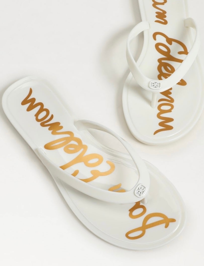 DEAN JELLY FLIP FLOP- WHITE