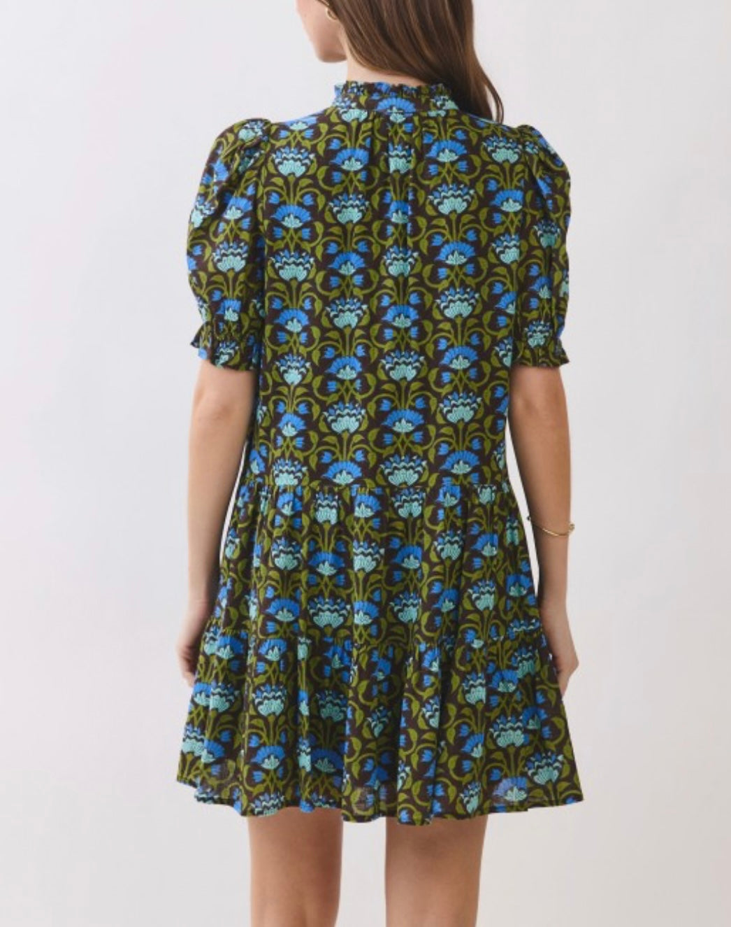 EFFIE MINI DRESS- BROWN