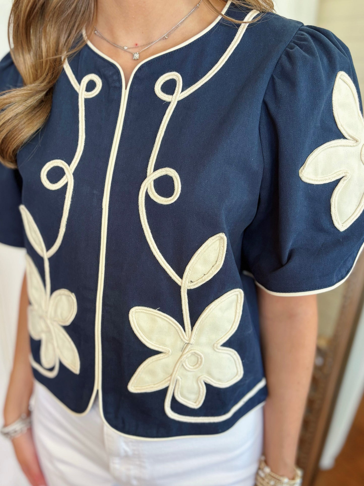 MERYL TOP- NAVY