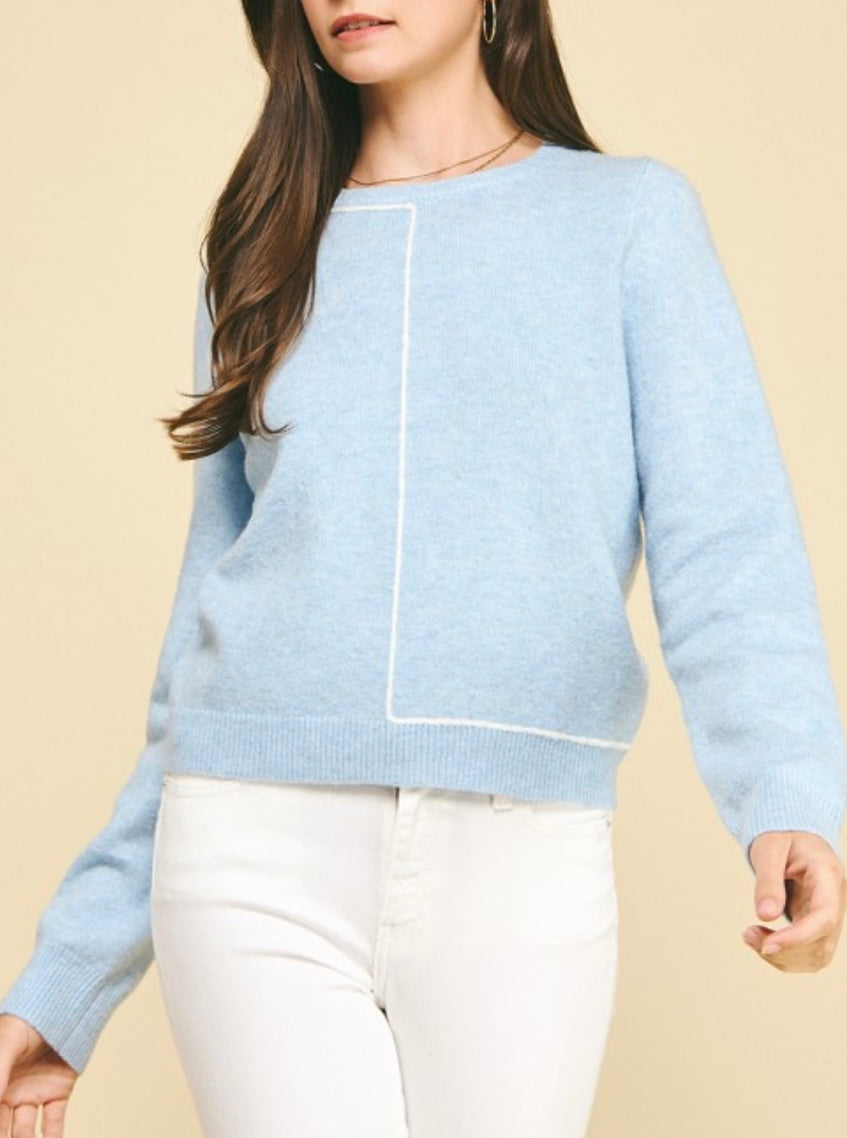 MOLLY SWEATER- LIGHT BLUE