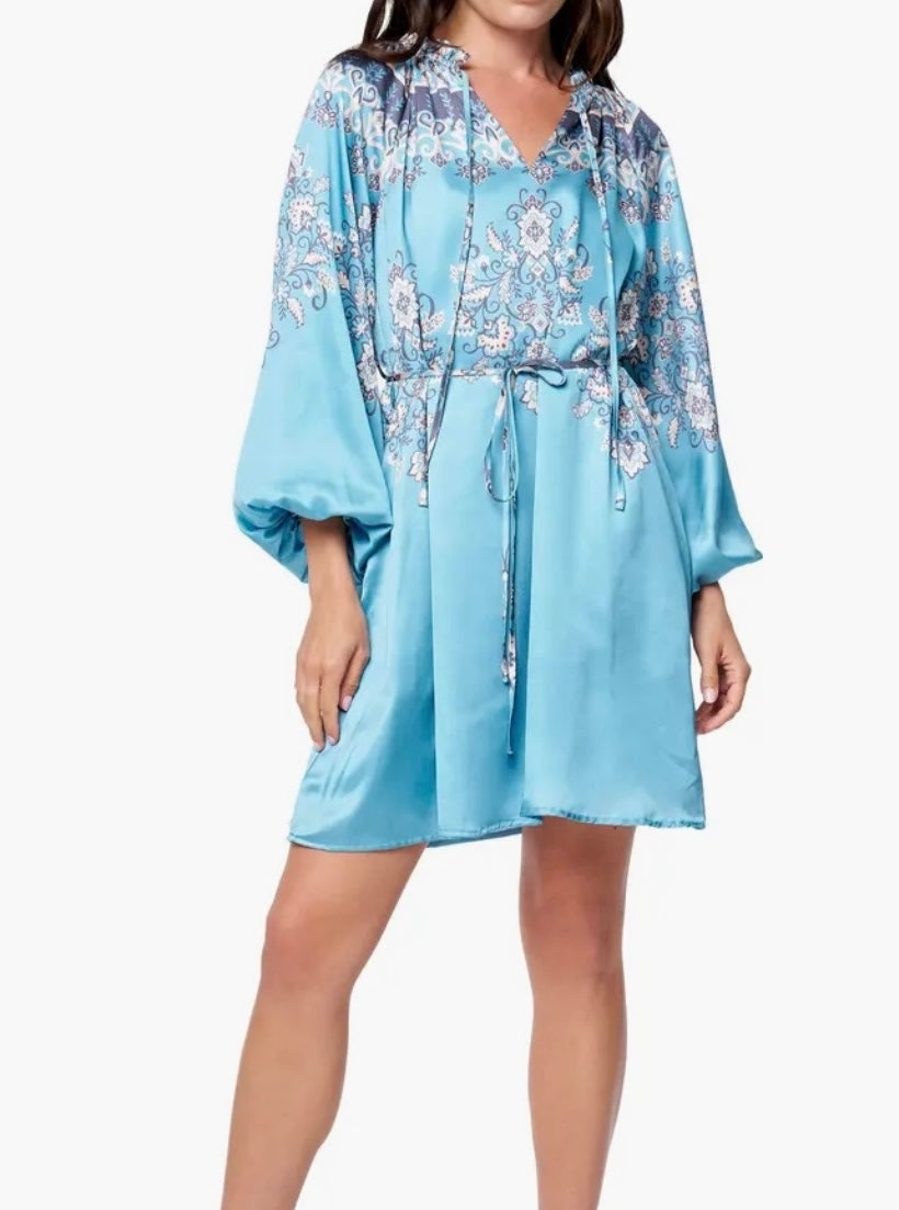 LIANA MINI DRESS- BLUE