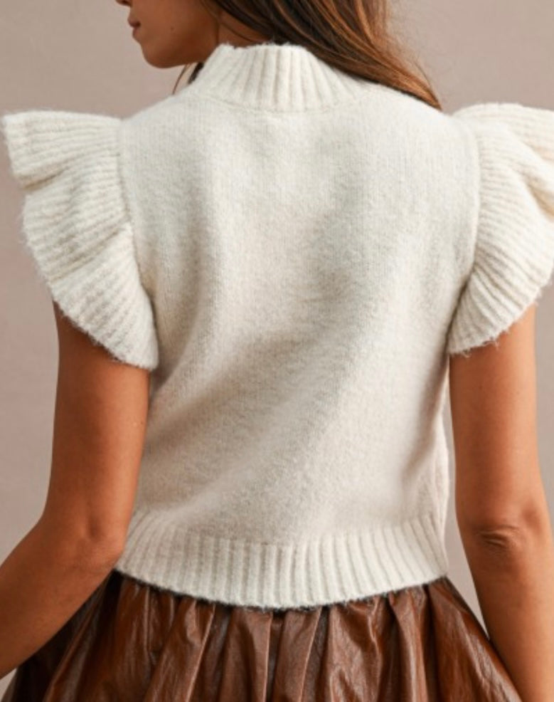 RUTHIE VEST- CREAM
