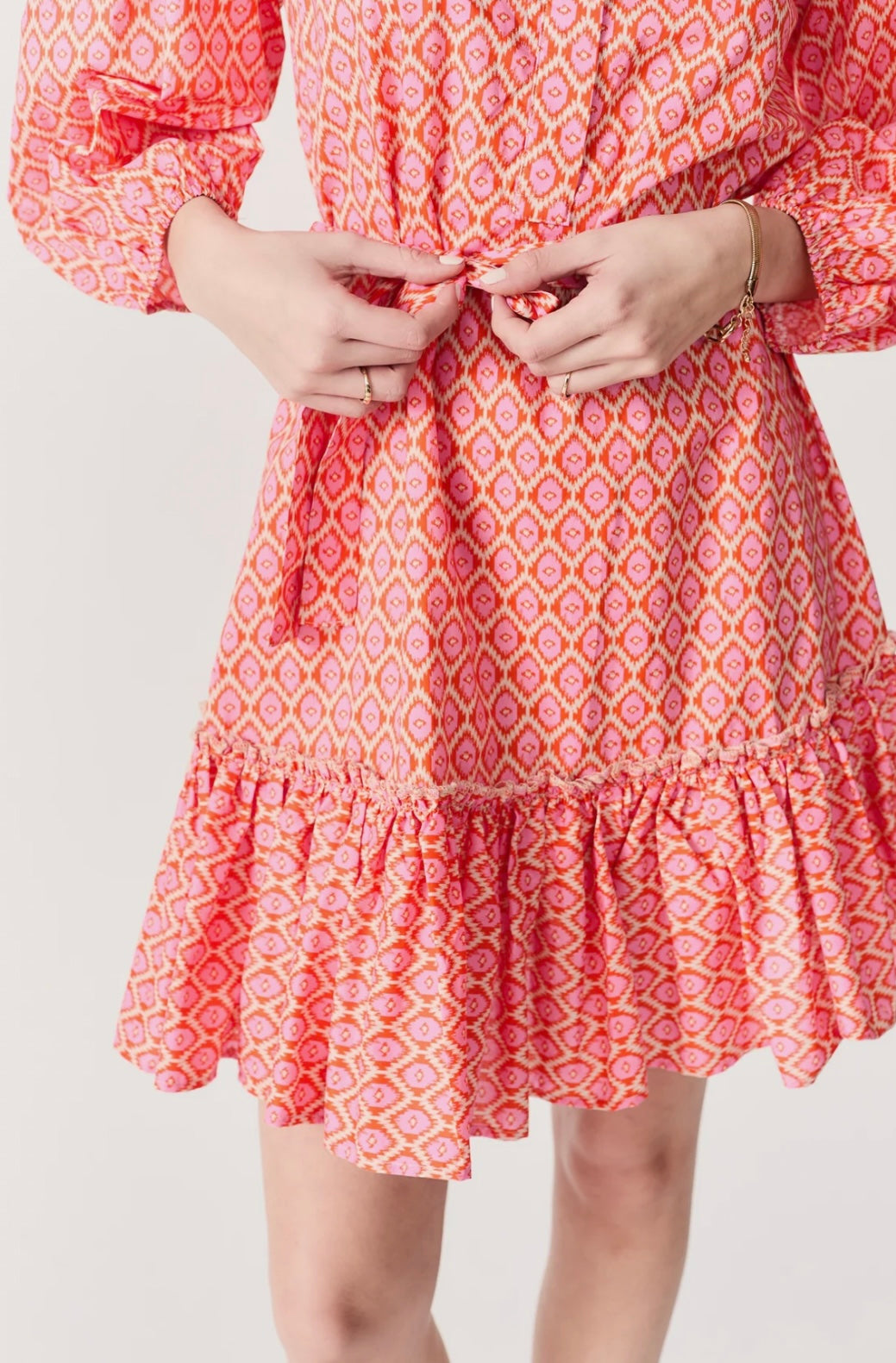 PRINTED PINK CRUZ DRESS