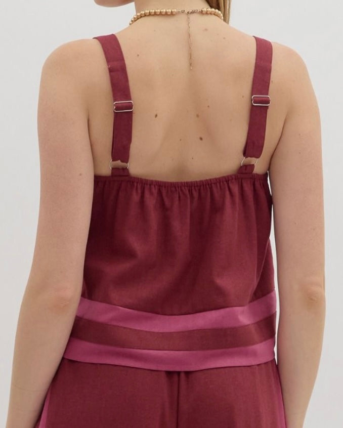 MAISIE TOP- MAROON