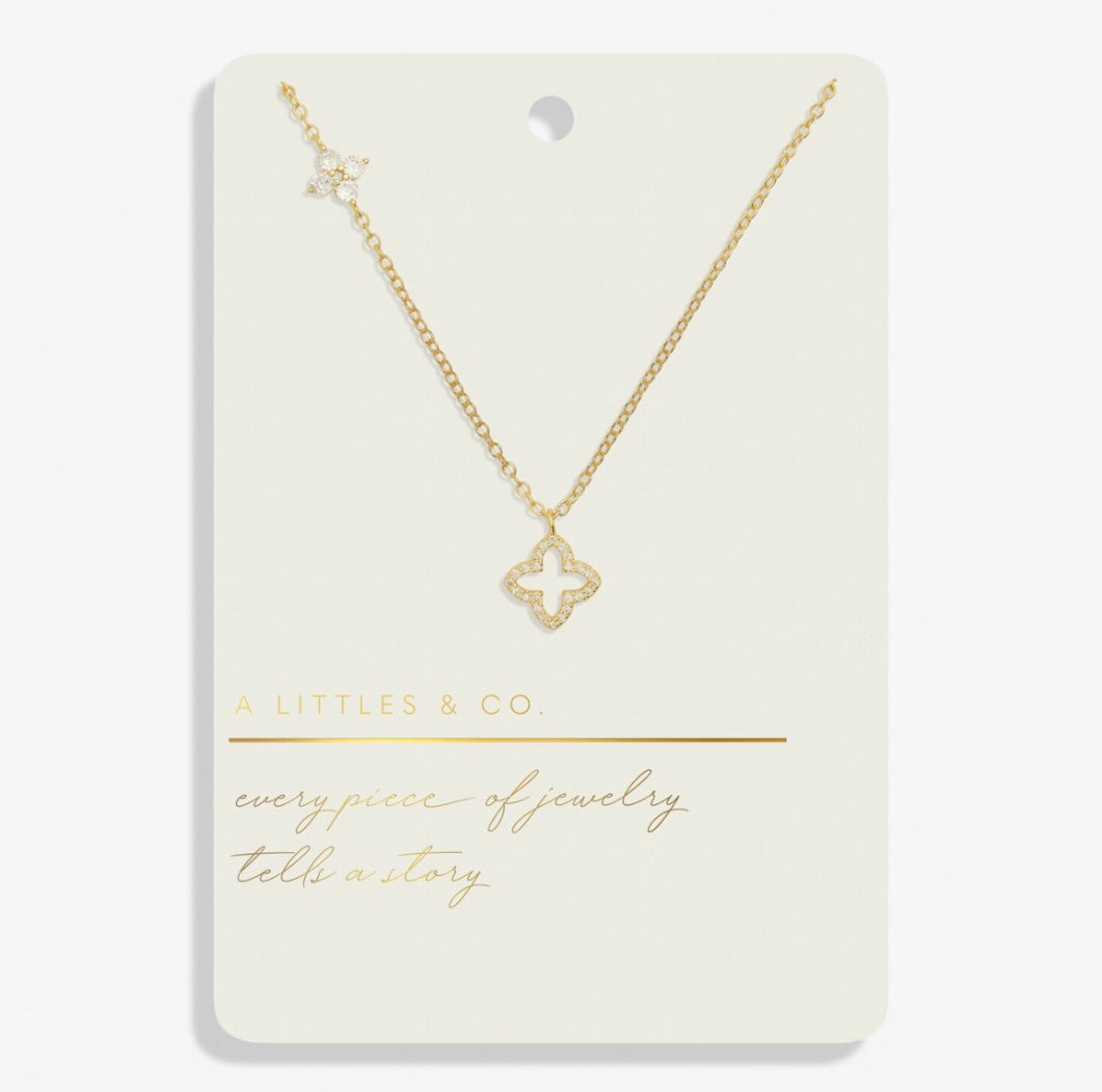 STYLE STORIES PAVE CLOVER NECKLACE