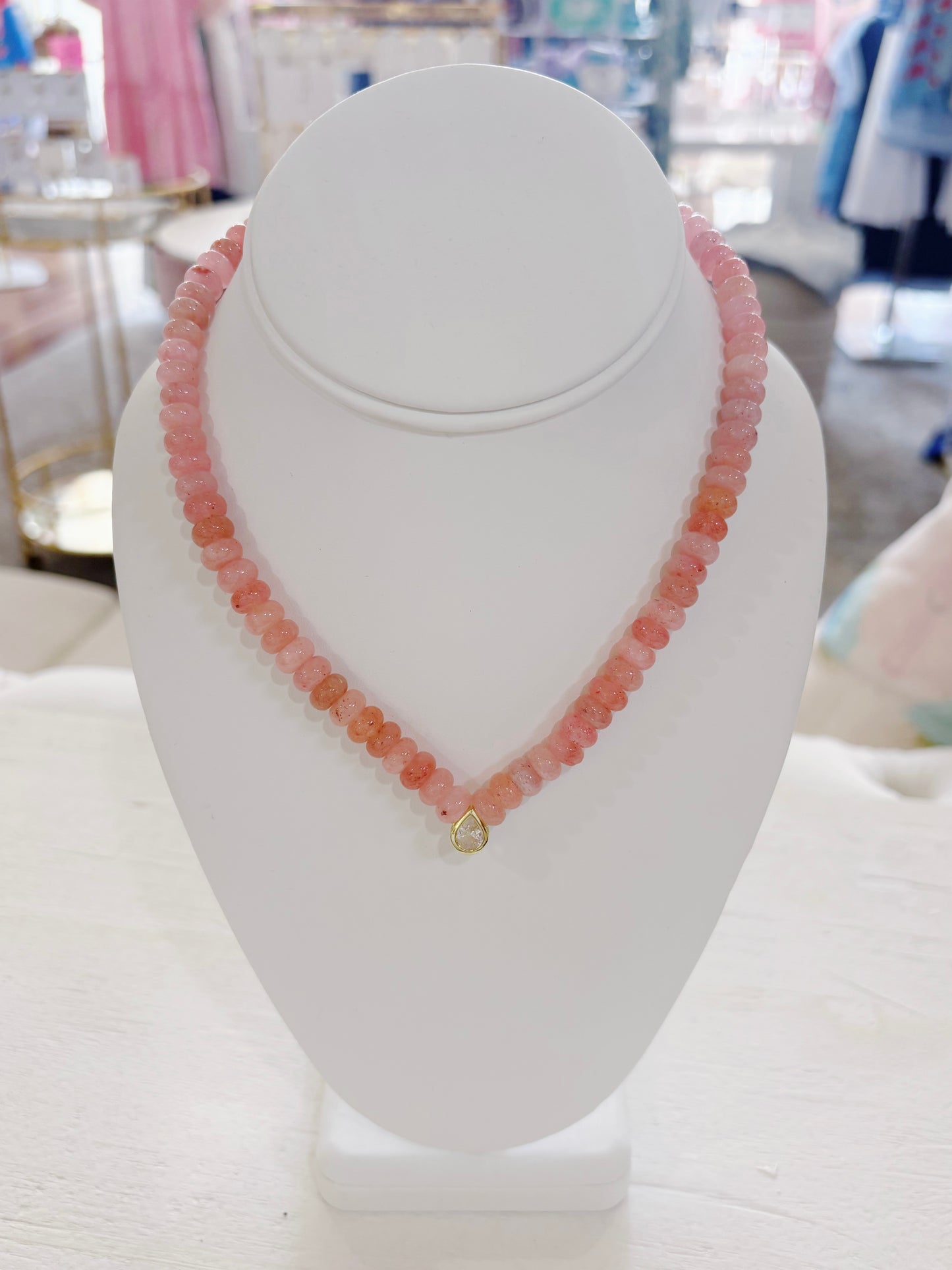 GEMELLI DORI NECKLACE- LIGHT PINK