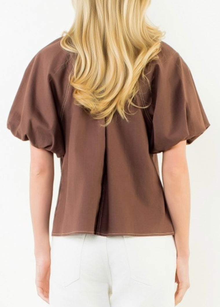 BENNETT TOP- BROWN