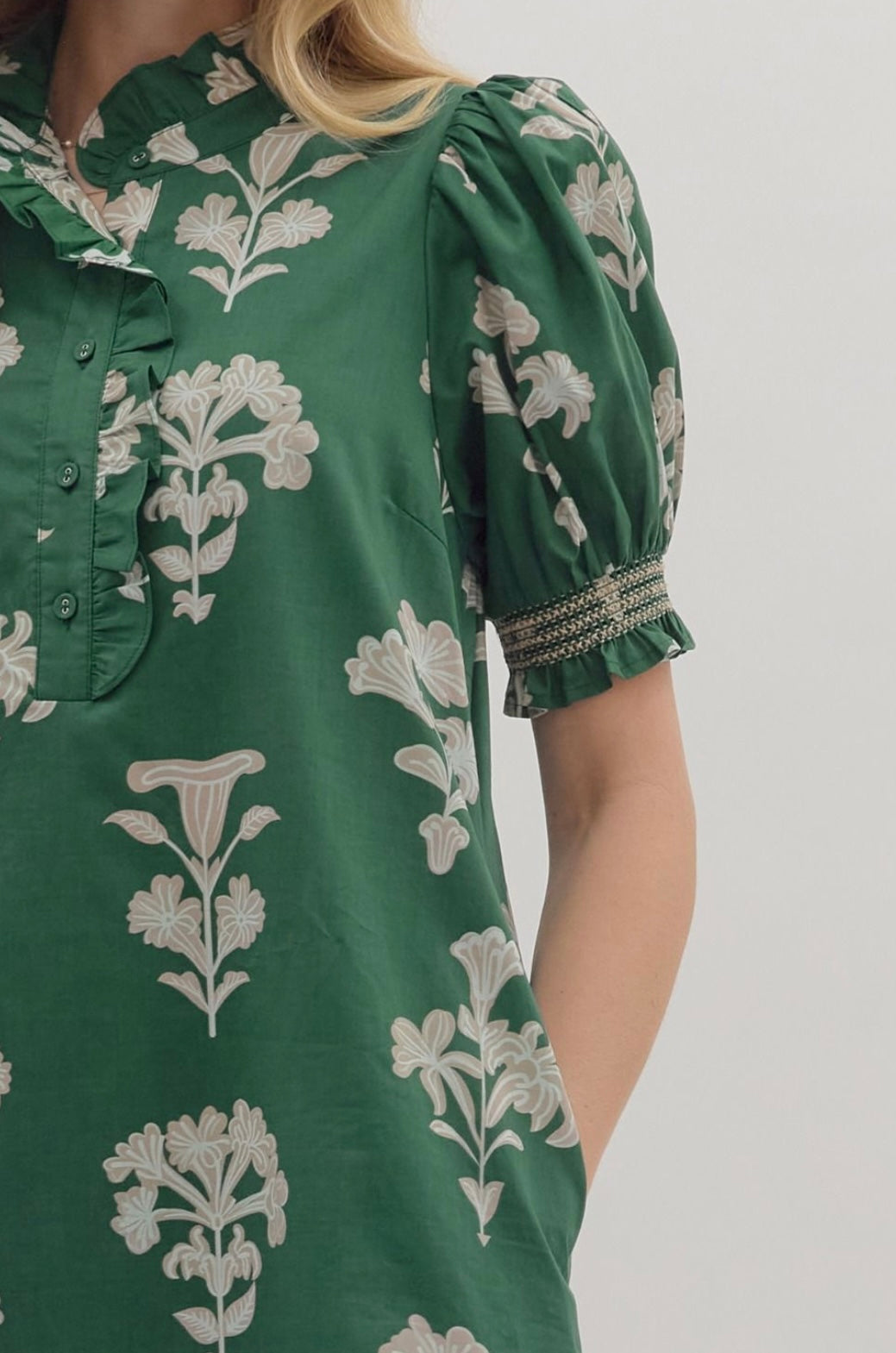 VIRGINIA DRESS- HUNTER GREEN