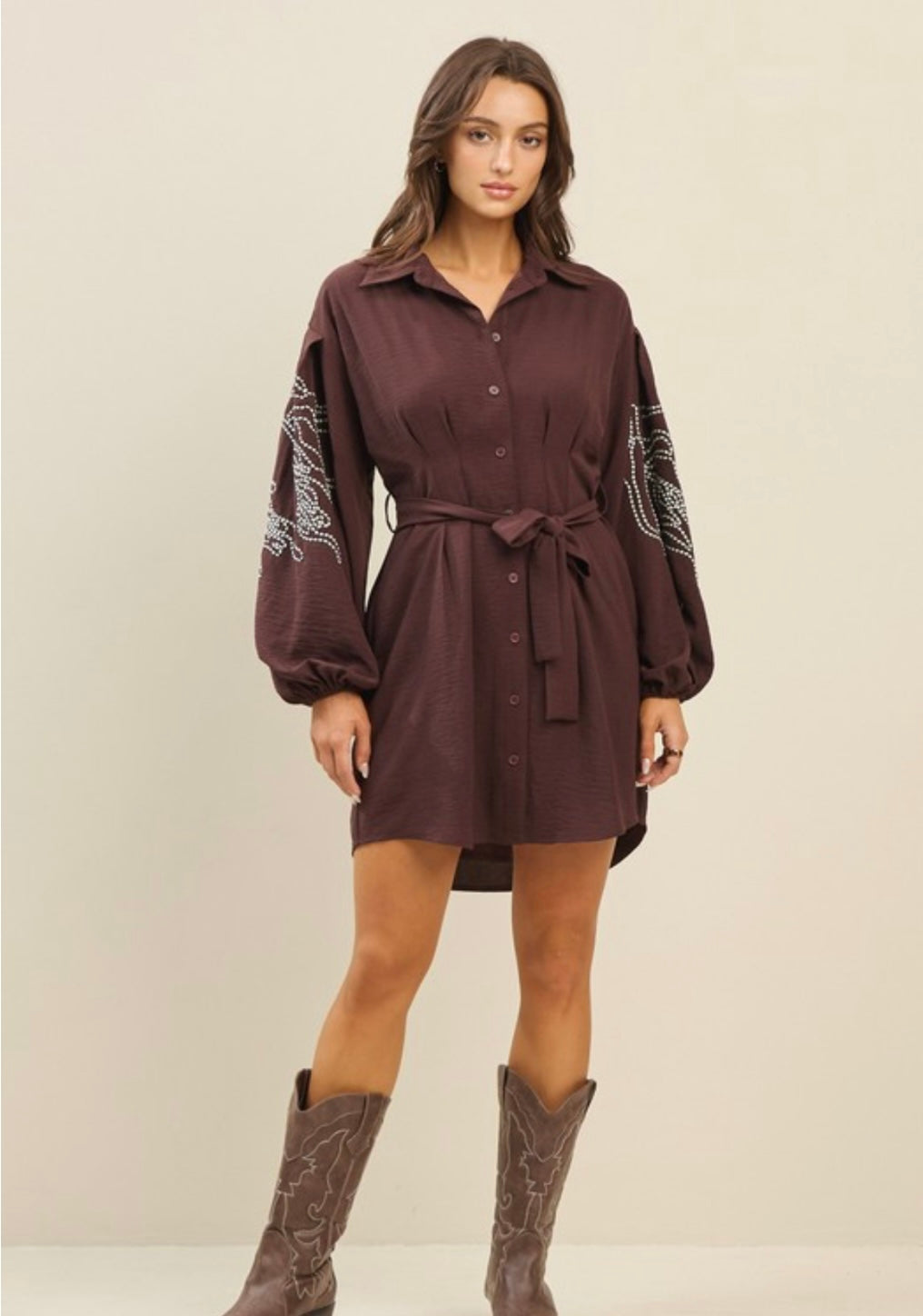 AUSTIN DRESS- BROWN