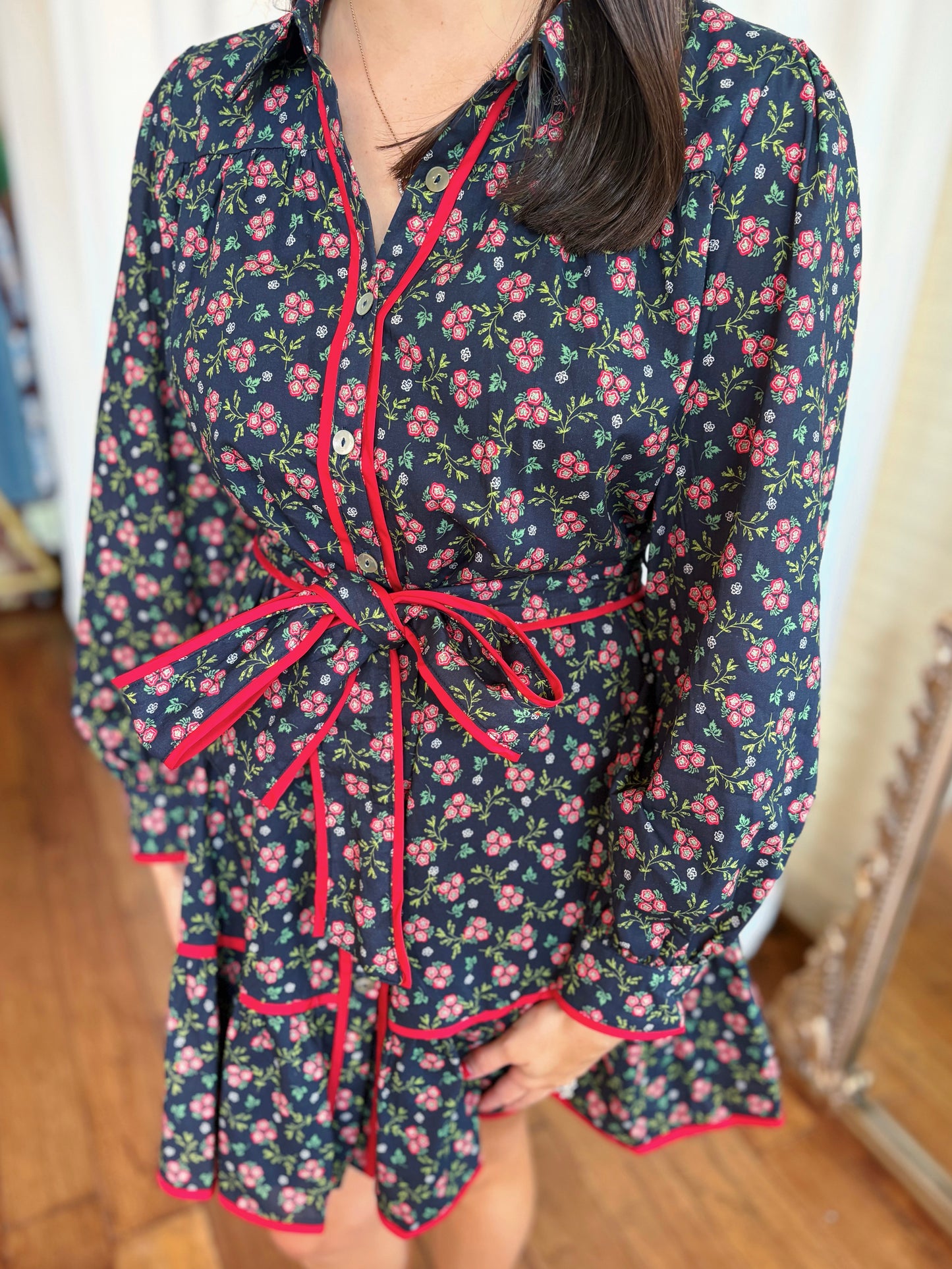LYDIA DRESS- NAVY