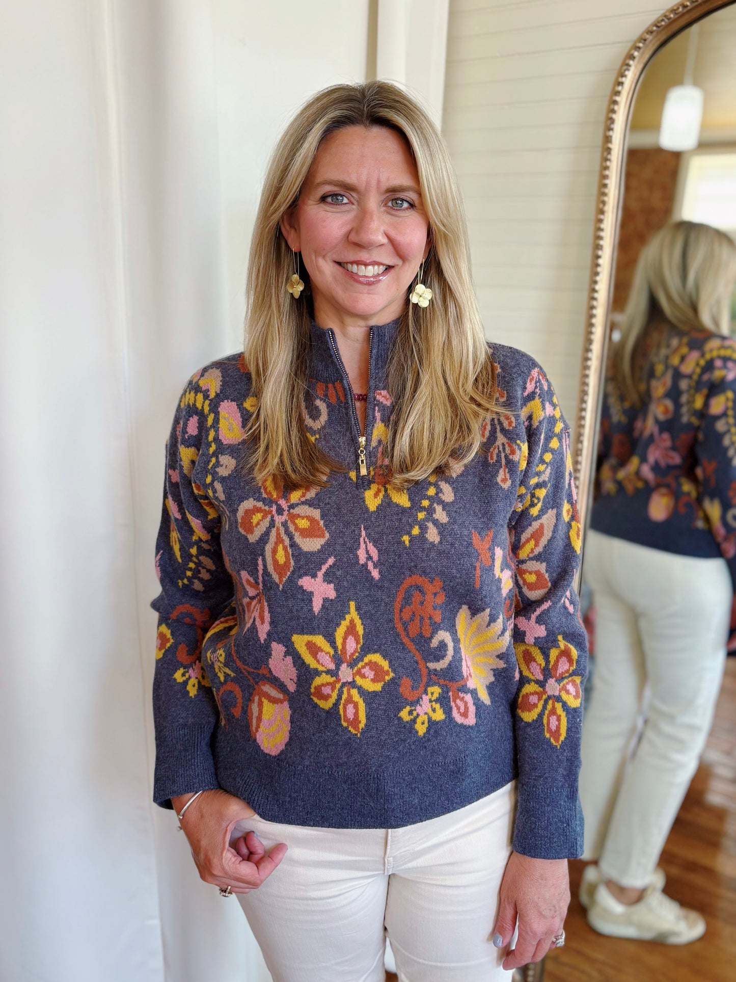 COLLINS HALF ZIP SWEATER
