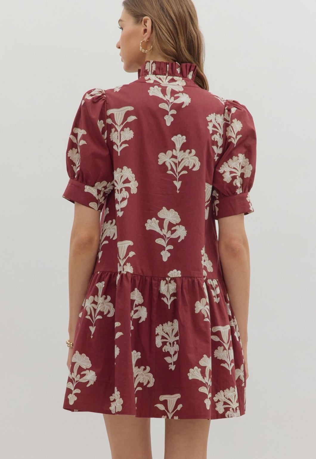 ROSALIE DRESS- MAROON