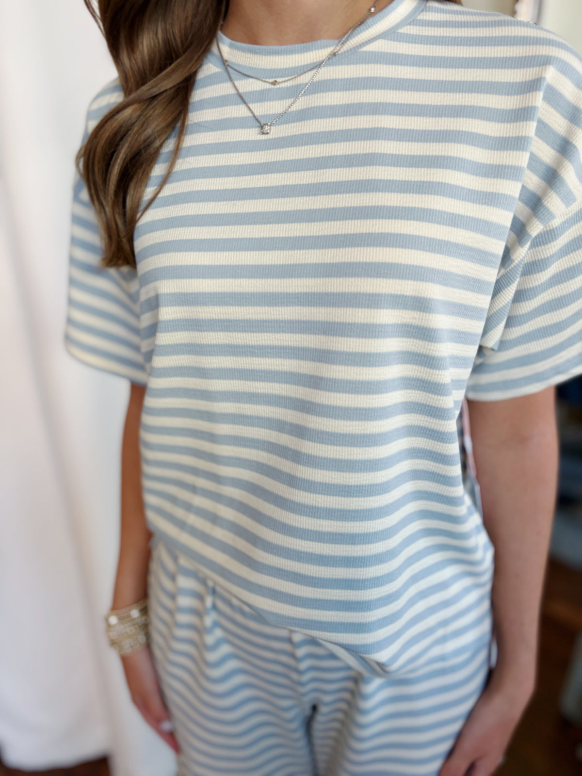LAYLA SET- LIGHT BLUE STRIPE
