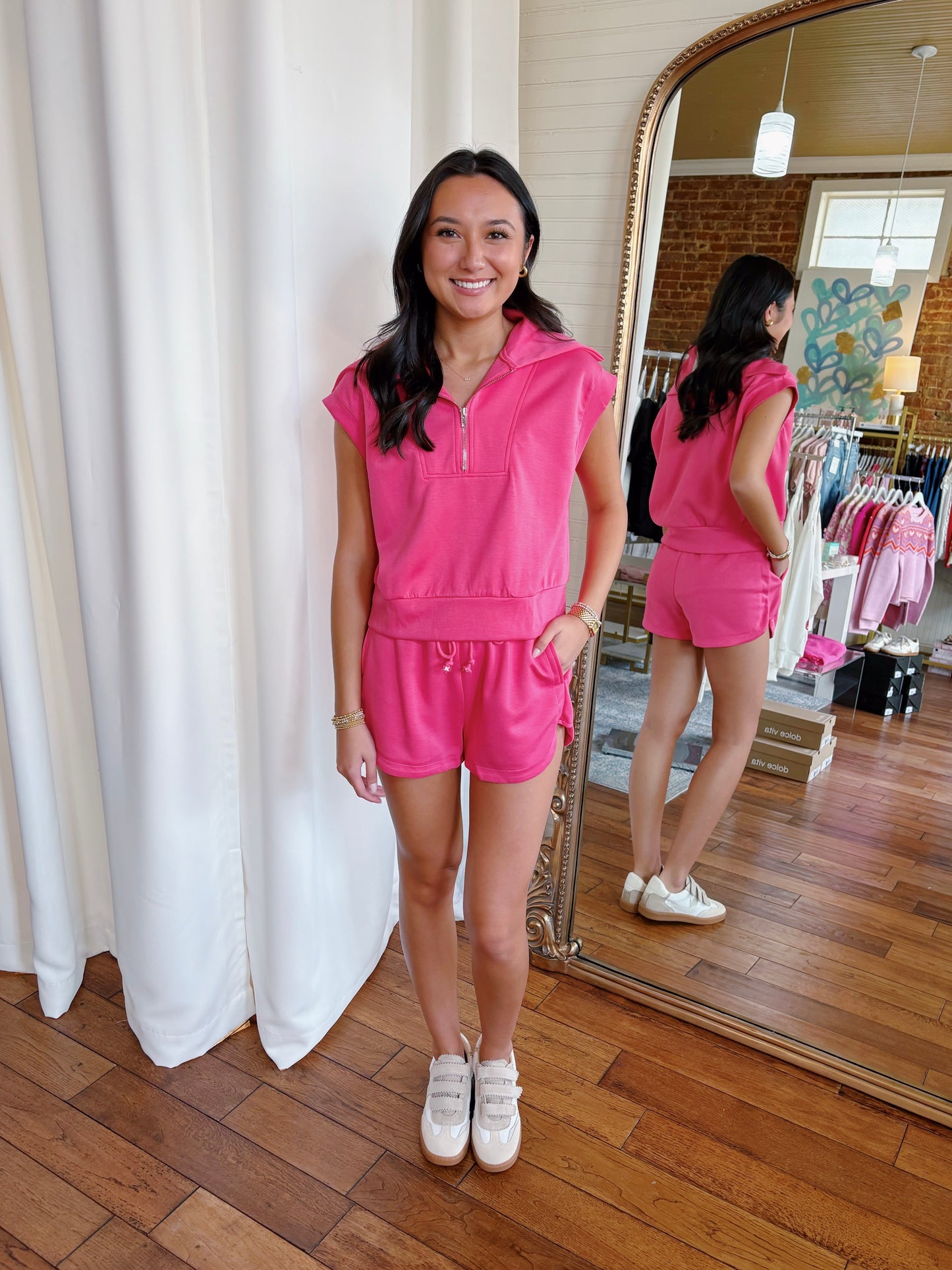 BLAKE SHORTS SET- HOT PINK