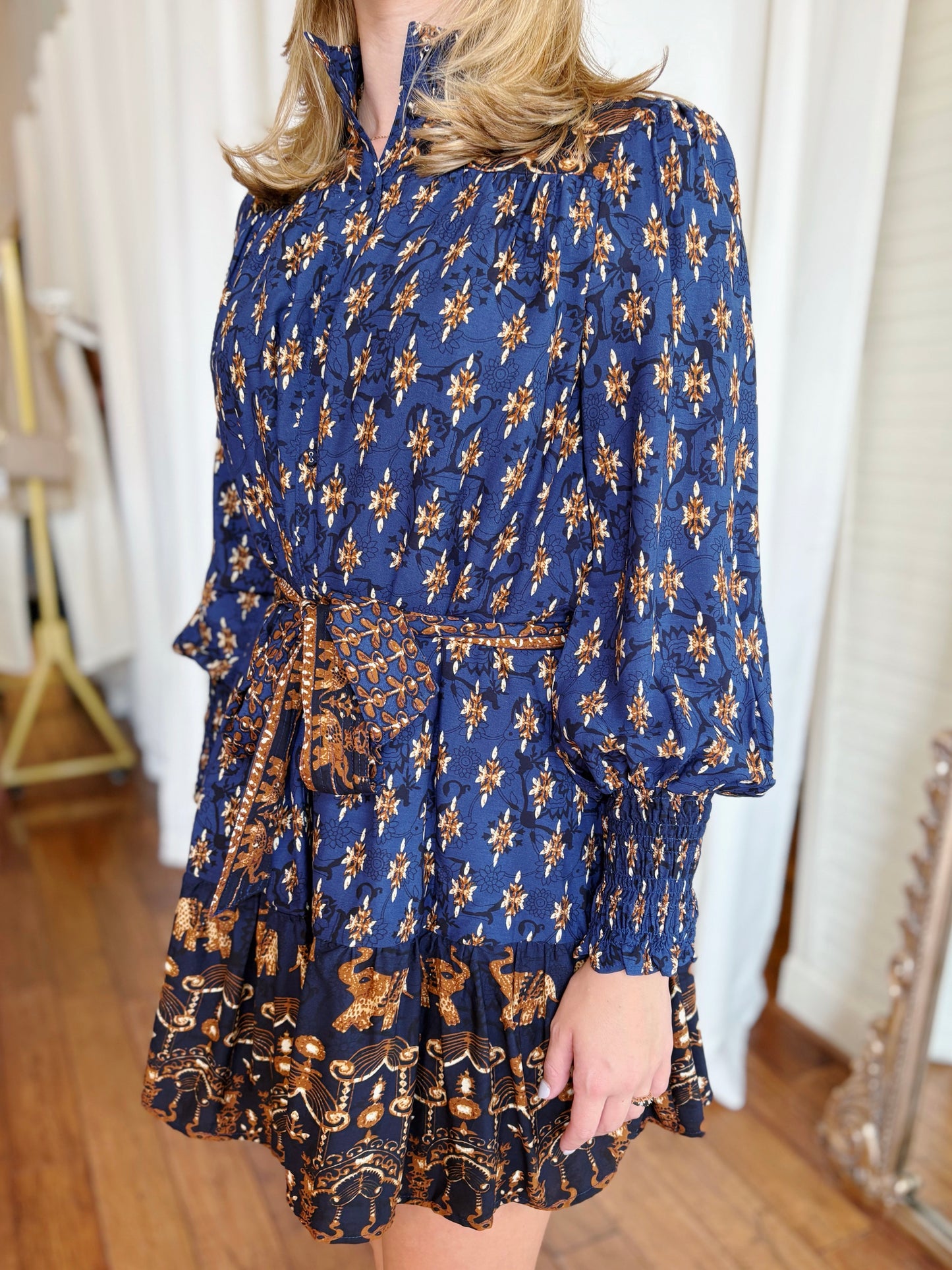 BROOKE DRESS- NAVY