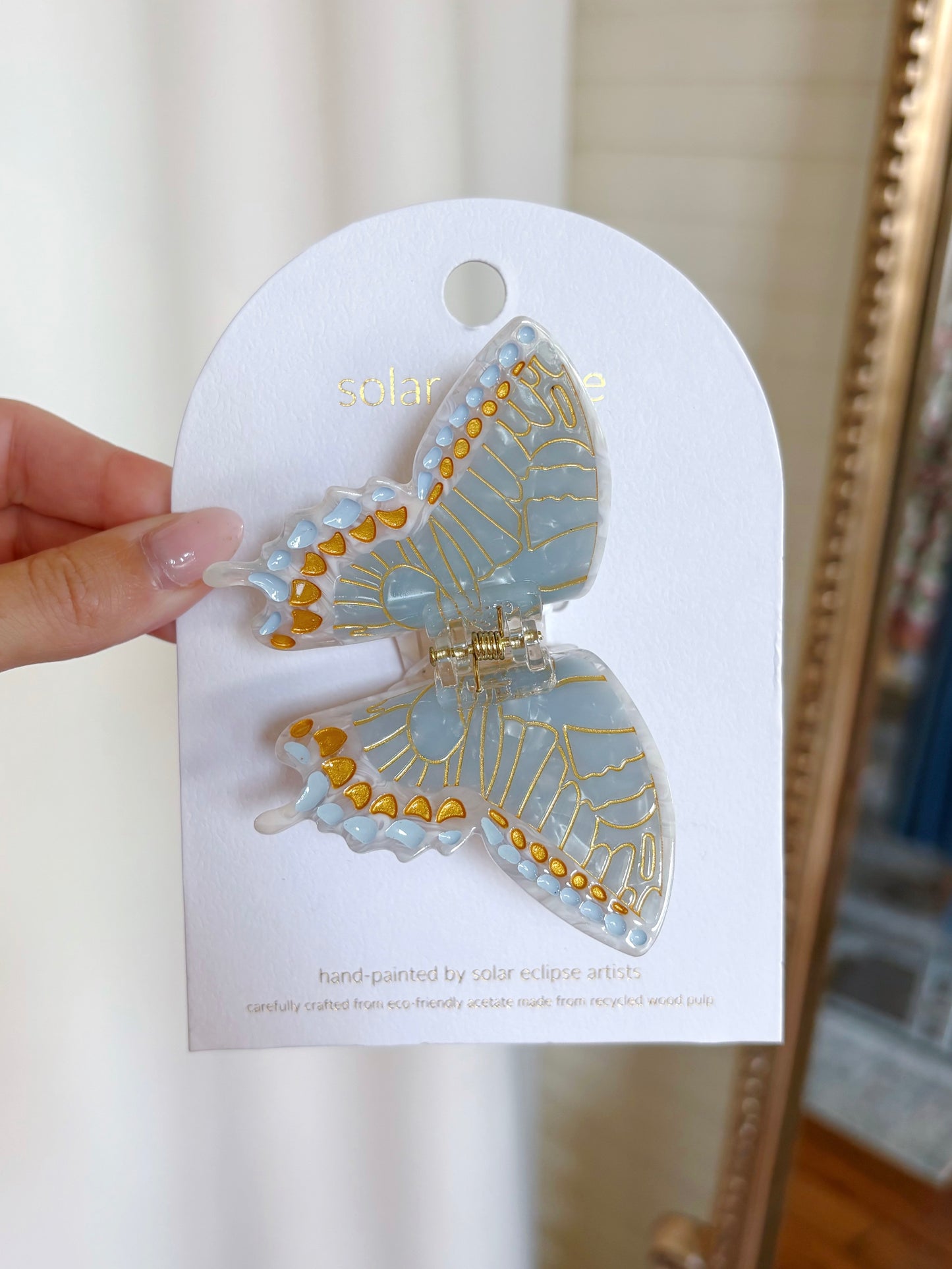 HAND PAINTED MINI SWALLOWTAIL BUTTERFLY CLAW CLIP