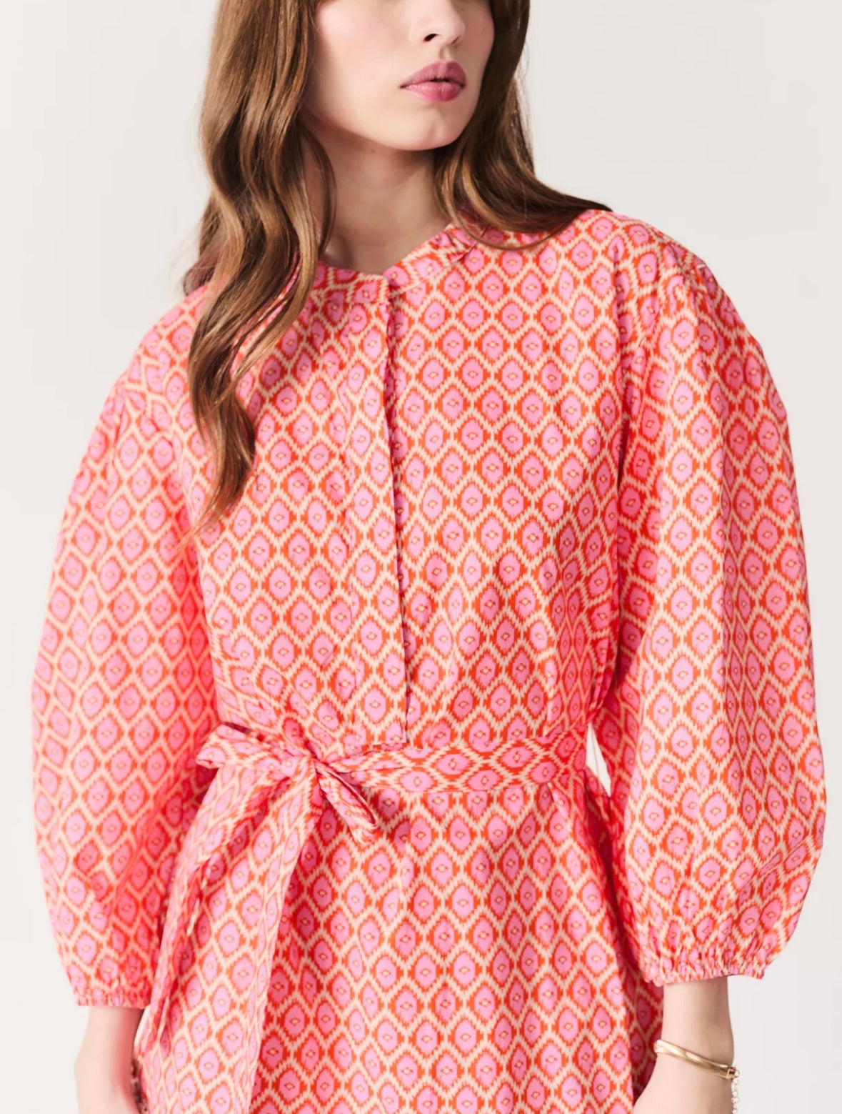 PRINTED PINK CRUZ DRESS