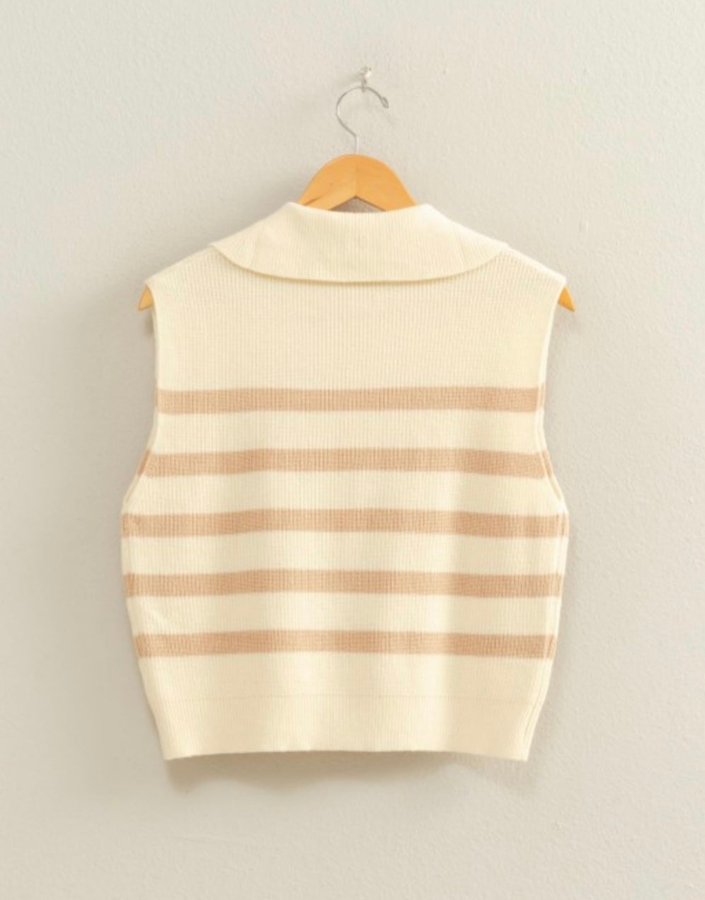 NICOLETTE VEST- CREAM/TAUPE