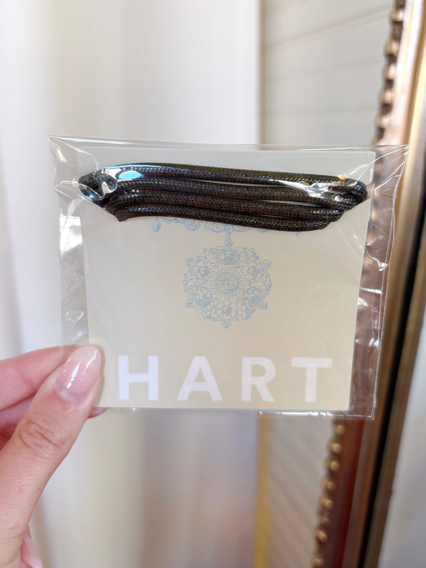 HART CORD NECKLACE- UMBER BROWN