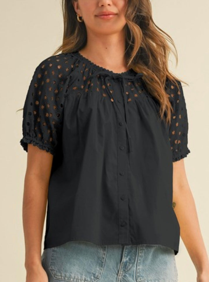 REECE TOP- BLACK