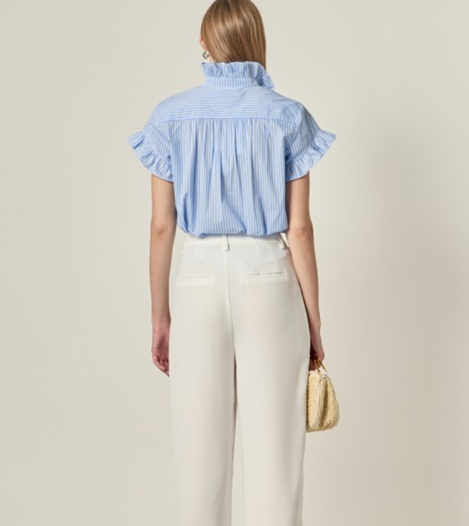 HEIDI TOP- POWDER BLUE