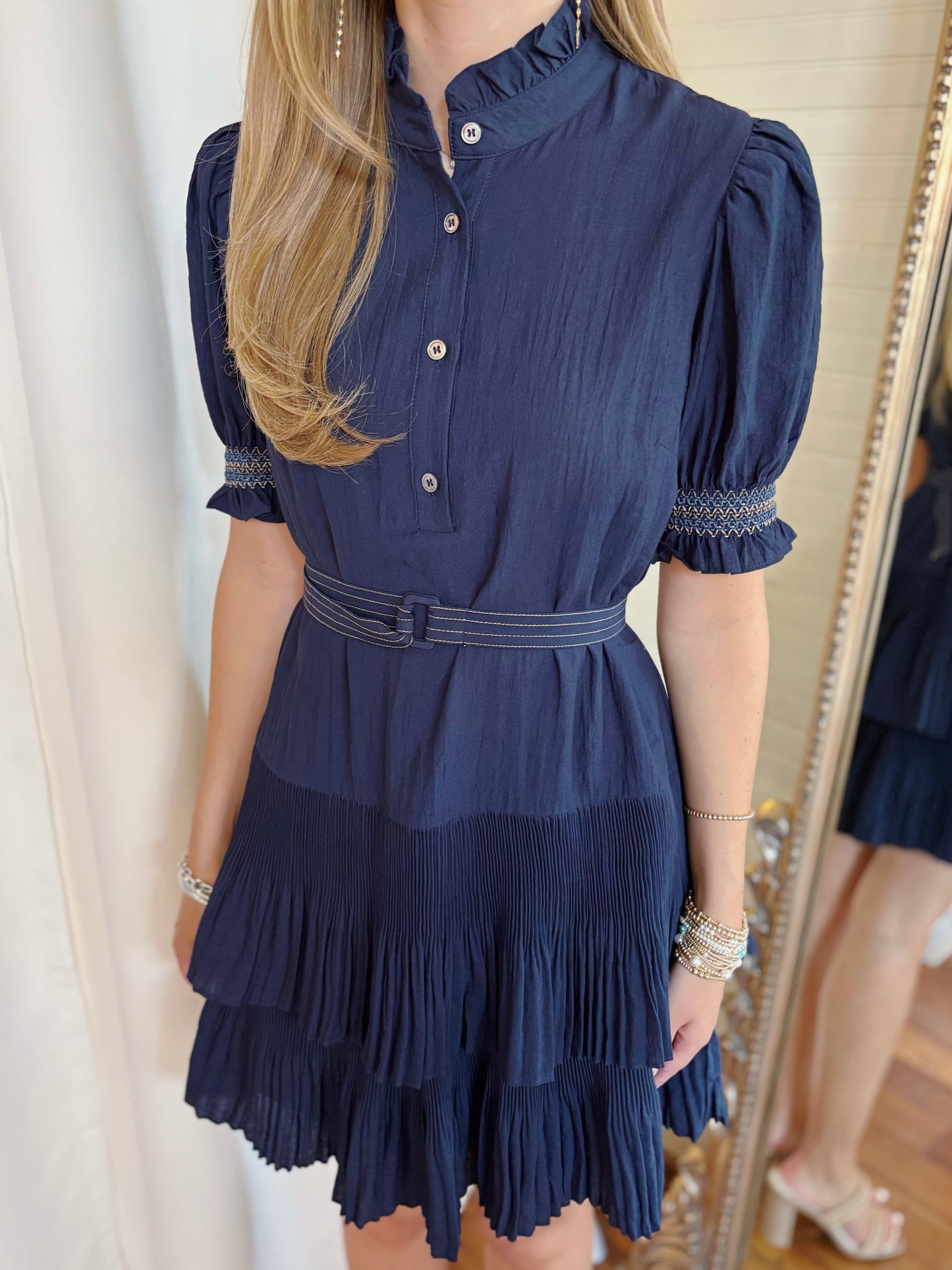 LOLA DRESS- NAVY