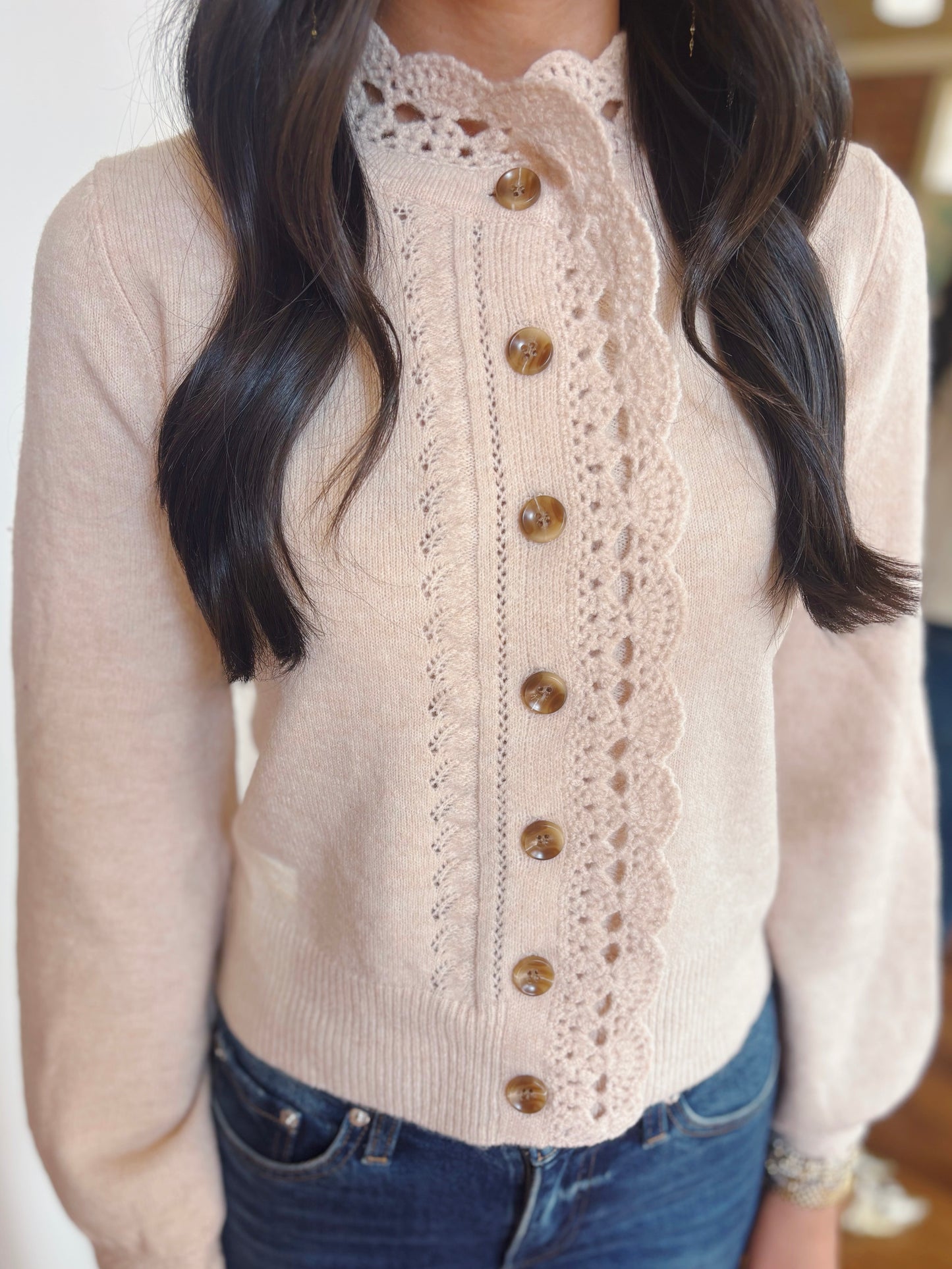 MAUDIE CARDI- CREAM