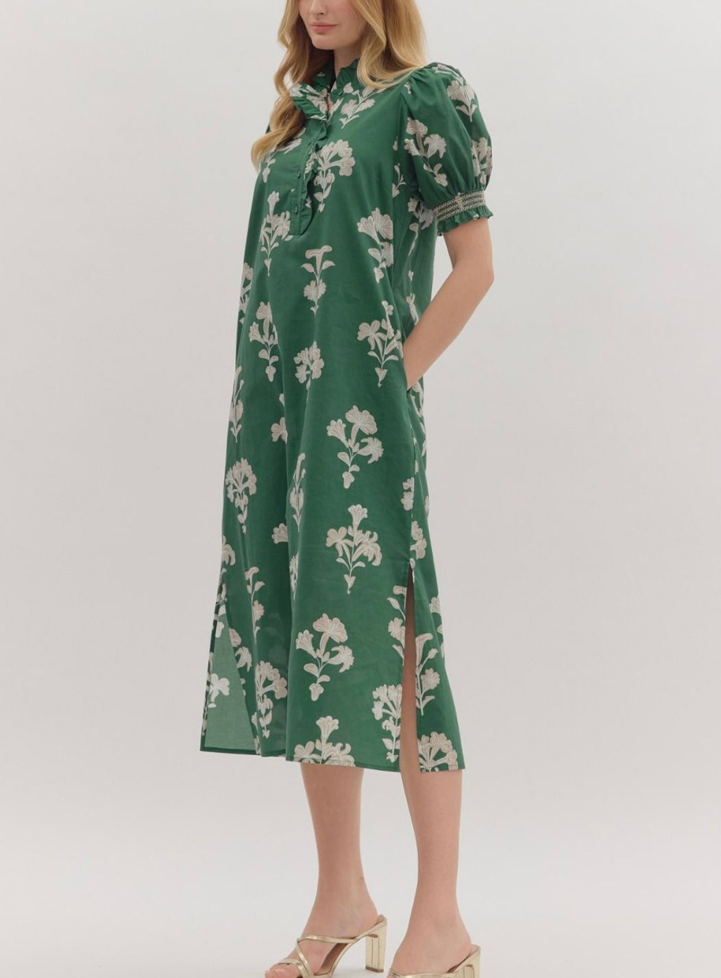 VIRGINIA DRESS- HUNTER GREEN