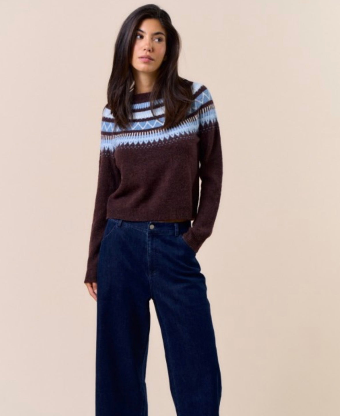 BRITA SWEATER- DARK BROWN
