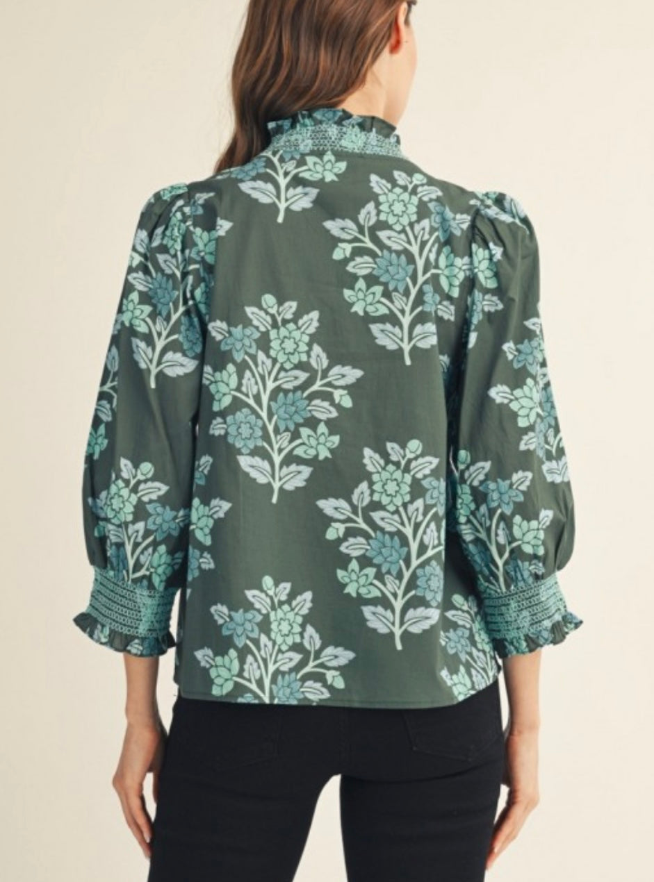 WHITLEY TOP- HUNTER GREEN