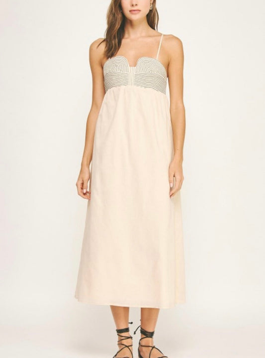 MOLLY MIDI DRESS- SAND