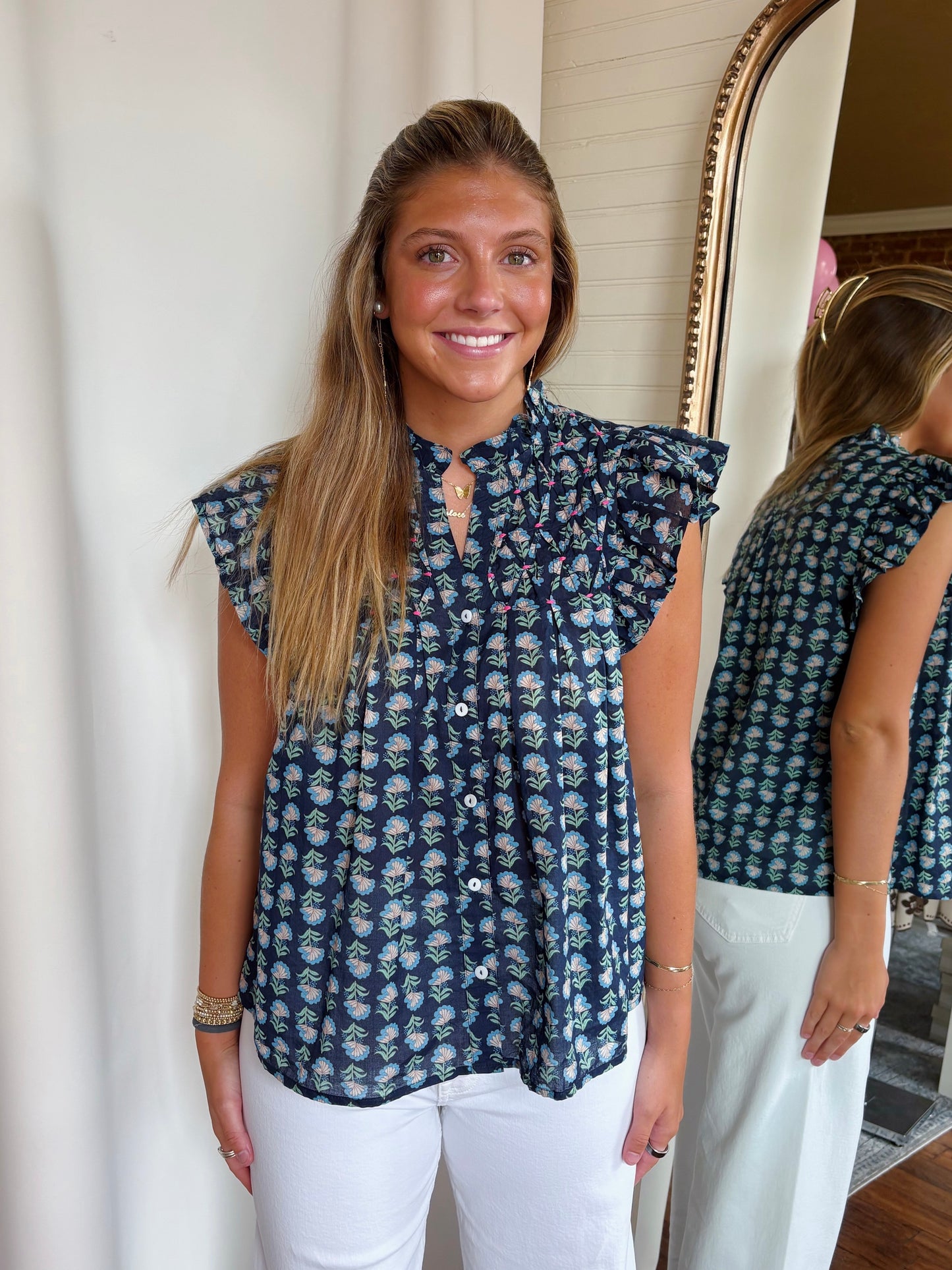 MERRITT TOP- NAVY