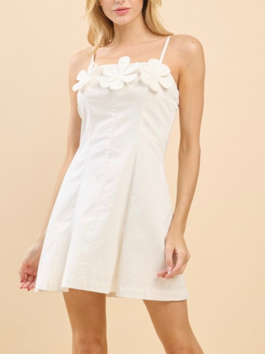 MACY MINI DRESS- WHITE