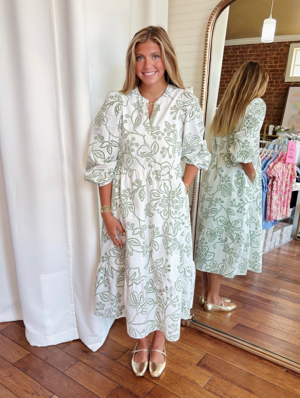 RILEY DRESS- LACECAP WHITE