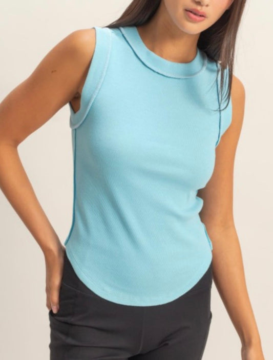 AVA TANK- BLUE