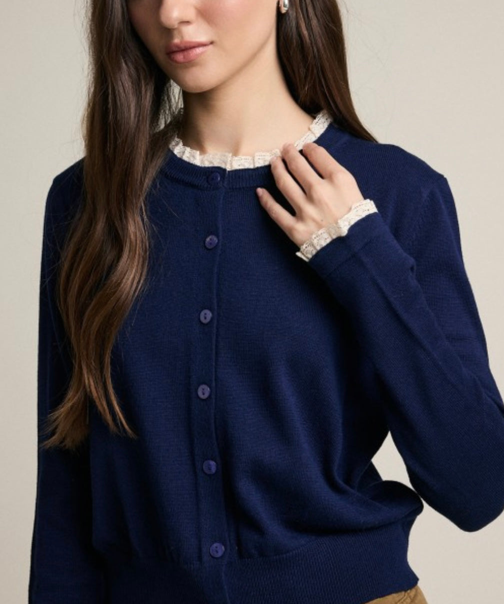 THEA CARDIGAN- NAVY BLUE