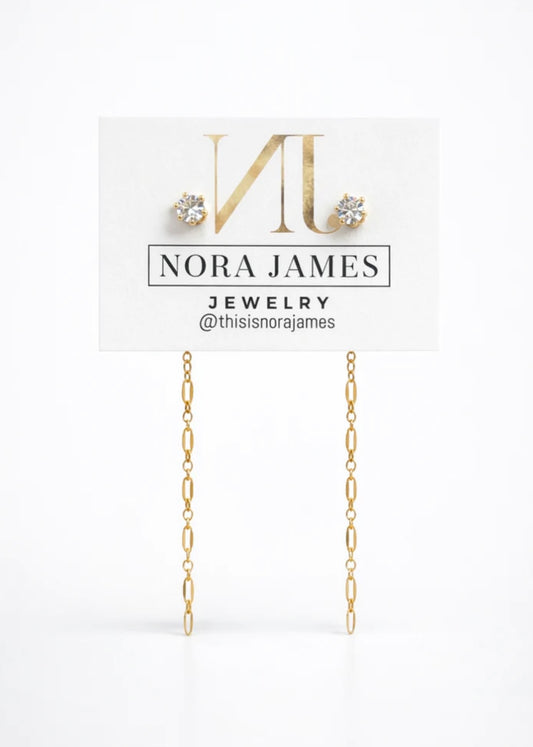 NORA JAMES EVERMORE CHAIN EARRINGS