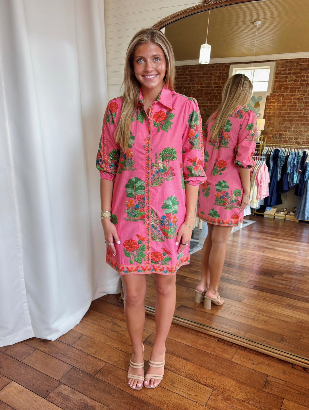 MAUDE VIVANTE AVA DRESS- PINK ISLE