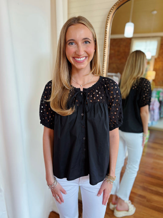 REECE TOP- BLACK