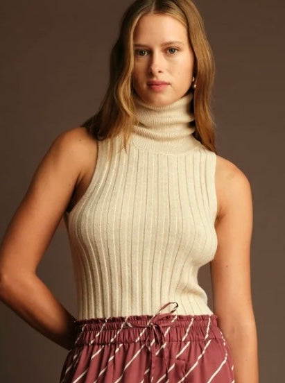 BENNETT TOP- ECRU MELANGE